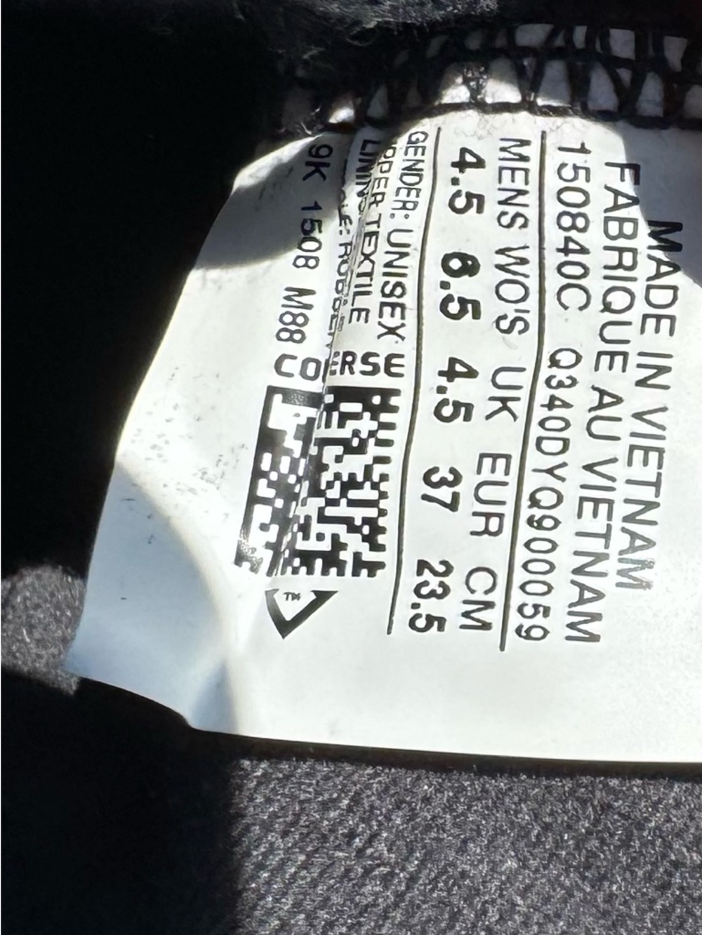 Converse Black Textile Sneaker Interior Label - Picture 3 of 4